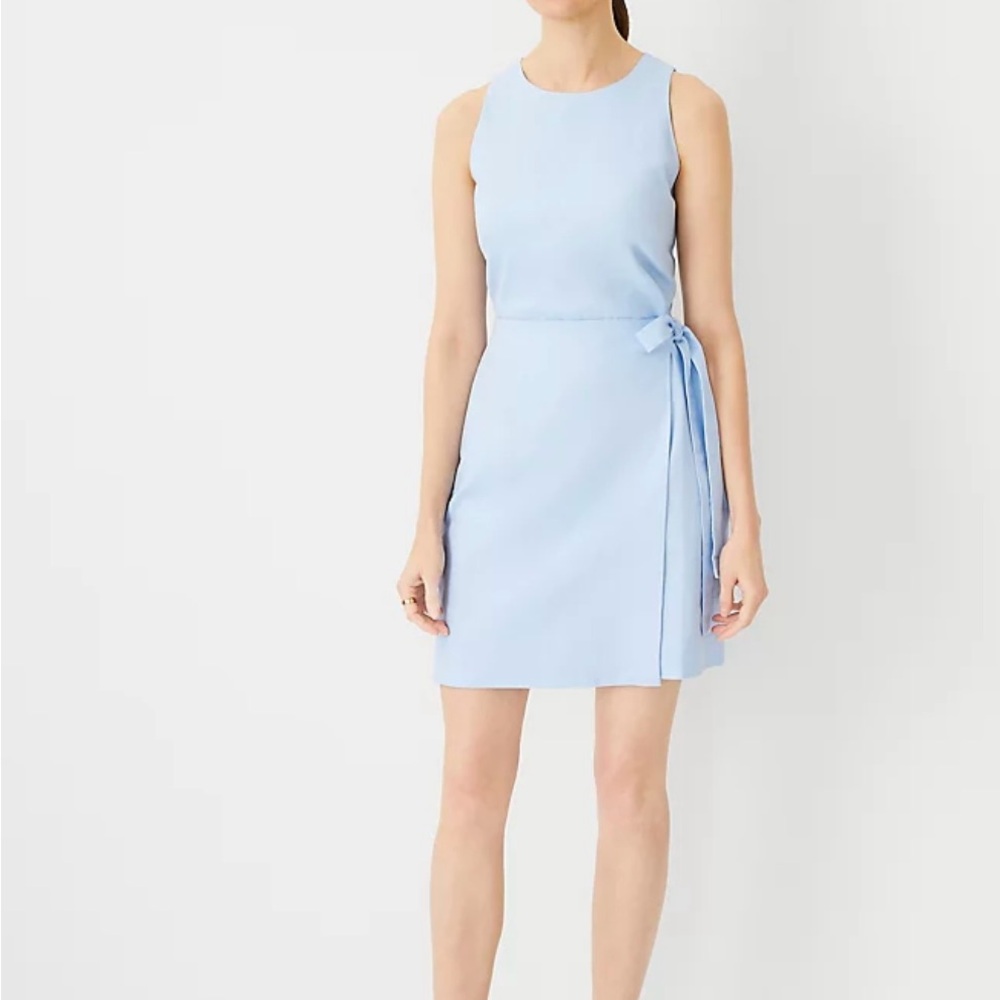 Linen blend sheath dress